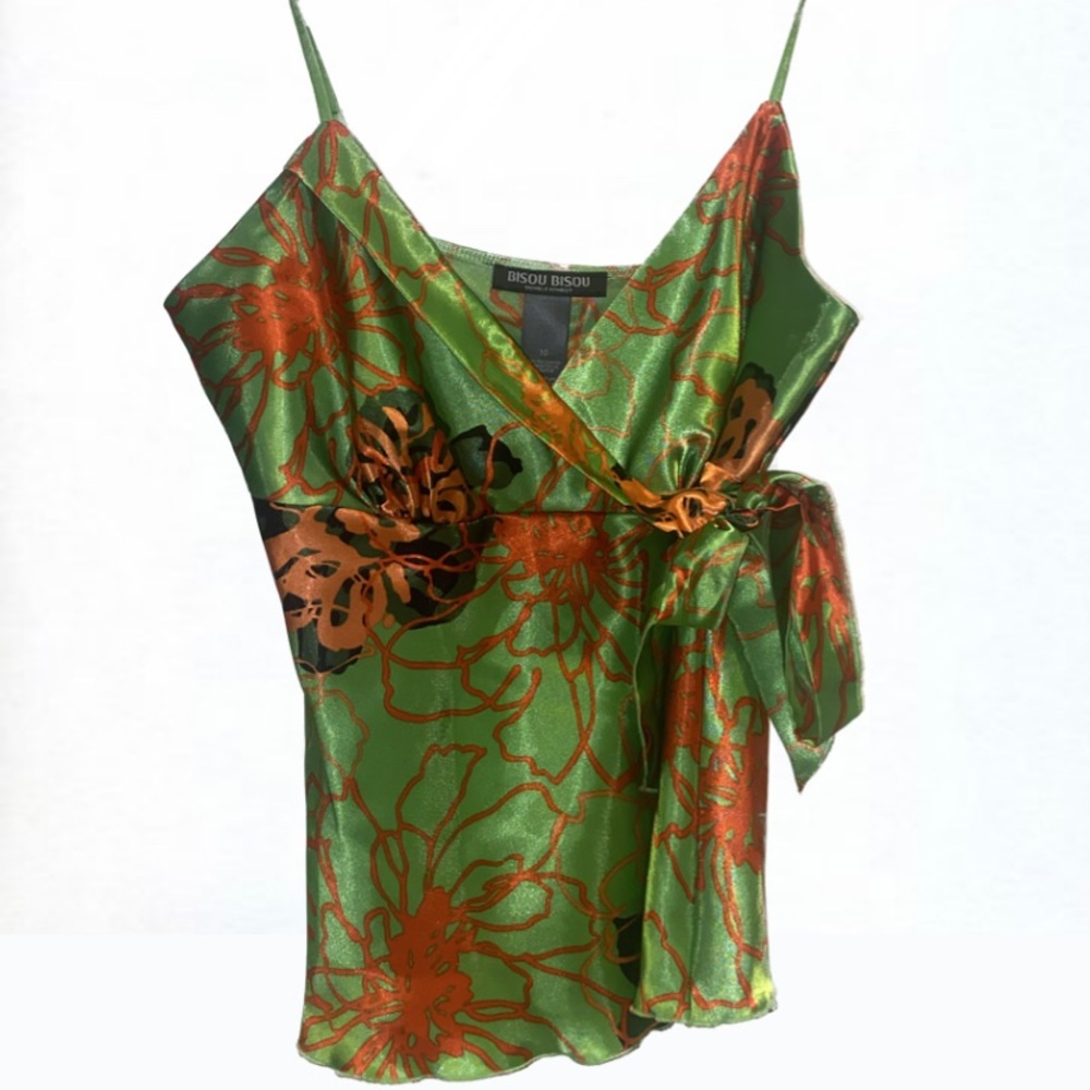 Bisou Bisou satin cami Y2K